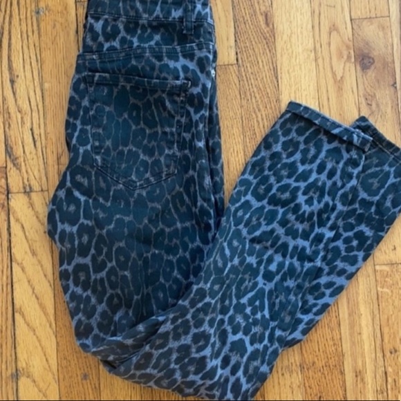 Zara Leopard Skinny Jeans 26/S